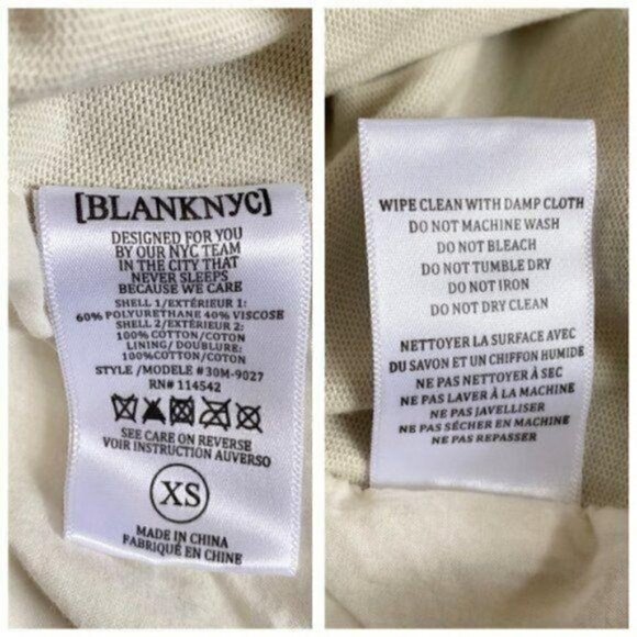 NWT BLANKNYC  Faux Leather Mixed Media‎ Zip Jacket, size XS - Picture 12 of 12